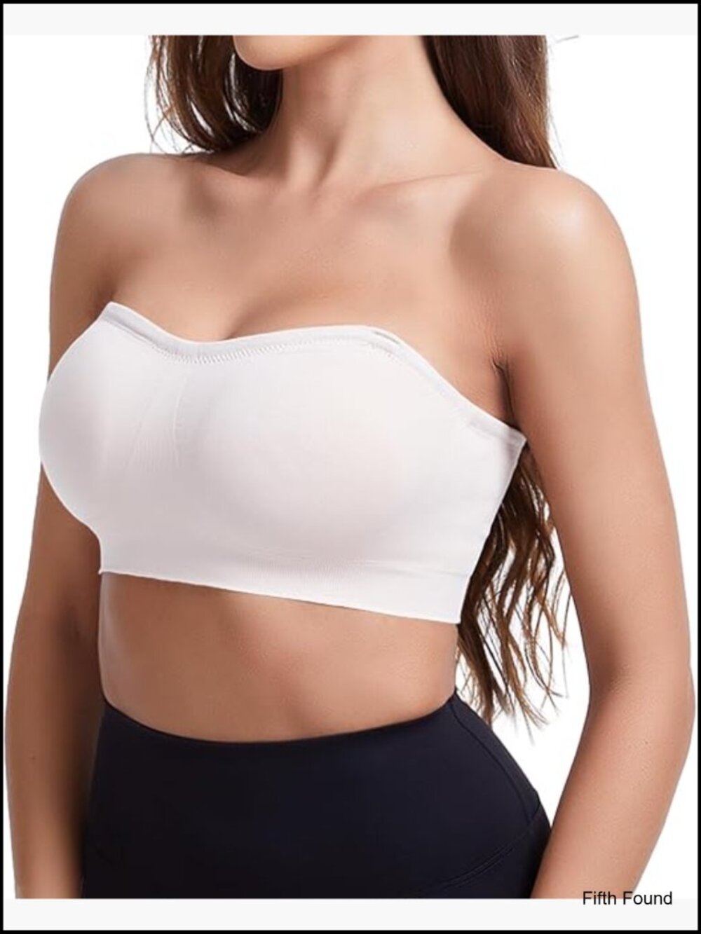 Padded Bandeau Bra Strapless Tube Top Non-Slip Wireless